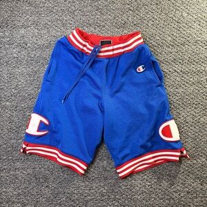 Champion Mesh Basketball Shorts Blue Red XS Logo